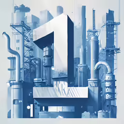 a series of photographs showing various machines and pipes