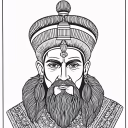 an ink drawing of king qin