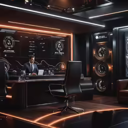 there is a tv and other objects that are on display in the room