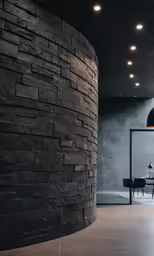 the walls and ceiling in a modern apartment