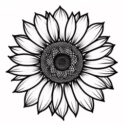 an image of a sunflower with a pattern