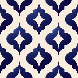 a blue pattern is shown on the wall