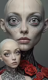 an artist is depicted in the form of a woman and a man