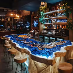 a table with lots of items on it
