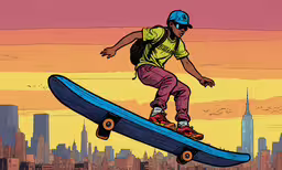 a person with a blue skateboard is in the air,the boy is jumping high on his skateboard