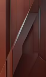 an abstract structure with a very narrow opening to reveal something inside