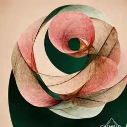 a painting of a spiral shape with different colors
