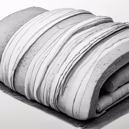 the top part of an open mattress laying on the ground