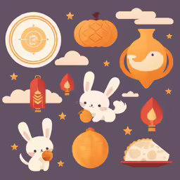 a poster featuring some cute cartoon character