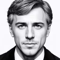 a black and white picture of a man