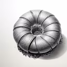 a pillow is in the middle of some dirt