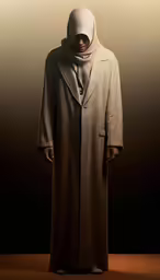 a ghostly man with the hood up in a long robe