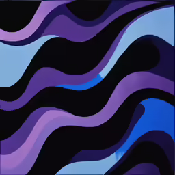 a painting with many different colored layers in it