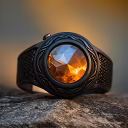 a ring sitting on top of a rock