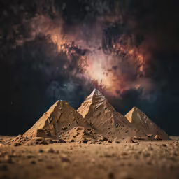 the stars shining on some very high mountains