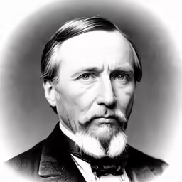 an old black and white photograph of an older man