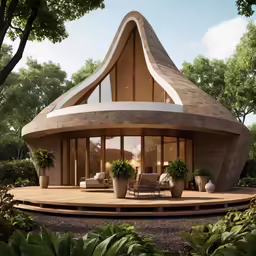 the house is built in a unusual and unusual style