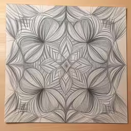 a drawing on a piece of paper with abstract designs,an image of an abstract drawing on paper