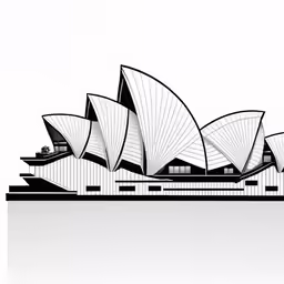 an architectural drawing of the sydney opera house