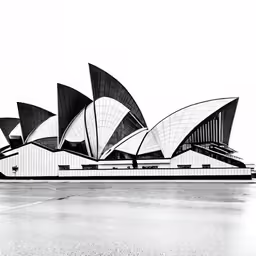 the architecture of a modern structure with sails in sydney, australia