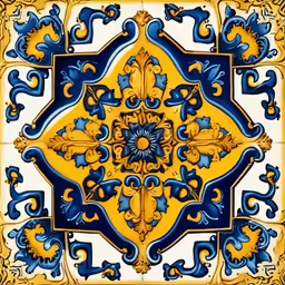 an intricately decorated ceramic design on the outside of a building