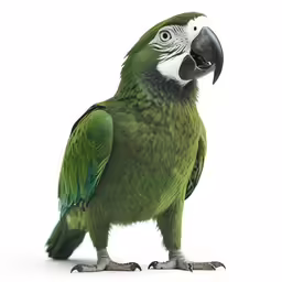 the parrot is standing on one leg and his eyes are open