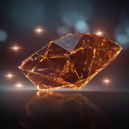 a large diamond with several sparkles around it