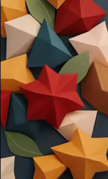 a wall filled with a bunch of different shaped and sizes of paper stars