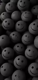 an animated image of many smiling faces