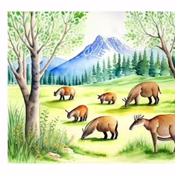an adult elk grazing next to the forest