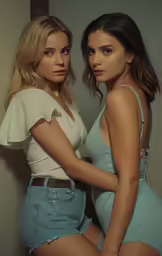 two young women standing next to each other