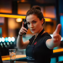 a woman holding a cell phone to her ear