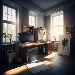 a room with hard wood floors and windows