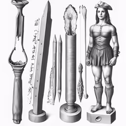 several different types of knives are shown in this illustration