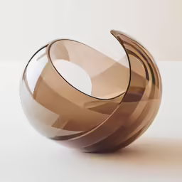 a sculpture made from several layers of glass
