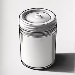 an illustration of a jar with a lid sitting on a surface