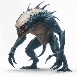 an alien creature is standing in the snow