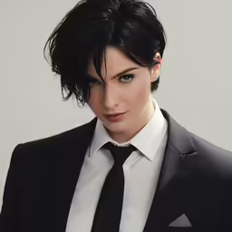 a person wearing a suit and a tie
