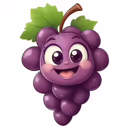 a cartoon character with lots of eyes and green leaves
