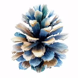 a close up of an orange and blue flower