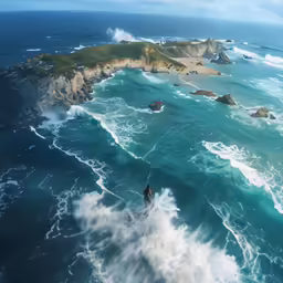 an ocean that has some big waves