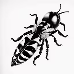 the beetle is sitting on a white surface