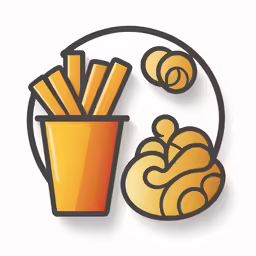 the french fries and the cup with them on the table