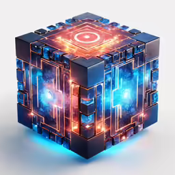 the cube has been assembled with light up elements