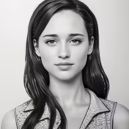 the actress is looking to her right