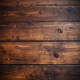 the floor made up of several wood planks is wooden