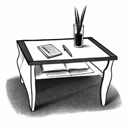 there is a pen and notebook on a table