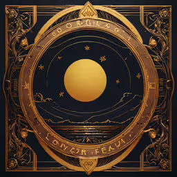 the golden circle with zodiac signs in it,a clock that is in the middle of a circle