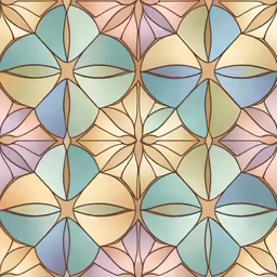 an artistic pattern with colored shapes