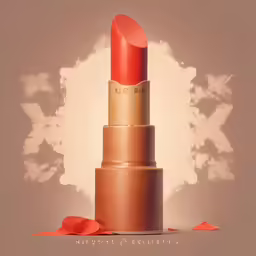 a lipstick is laying on the side of a box